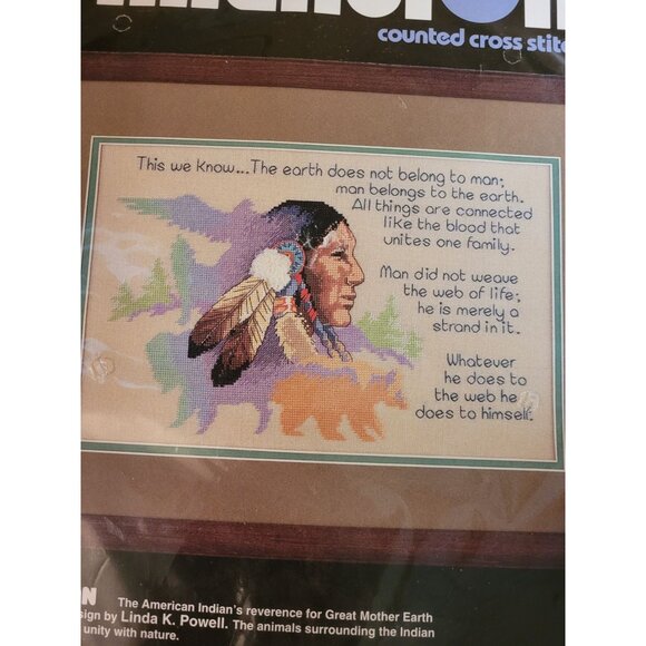 Vintage Cross Stitch Kit Dimensions 1994 Earth and Man Complete in Pkg. Unopened - Picture 5 of 9
